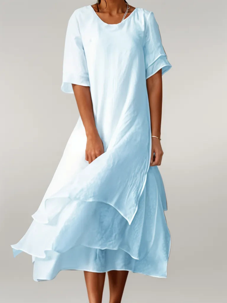 Delia · Vestido largo de algodón – Silvia Morel