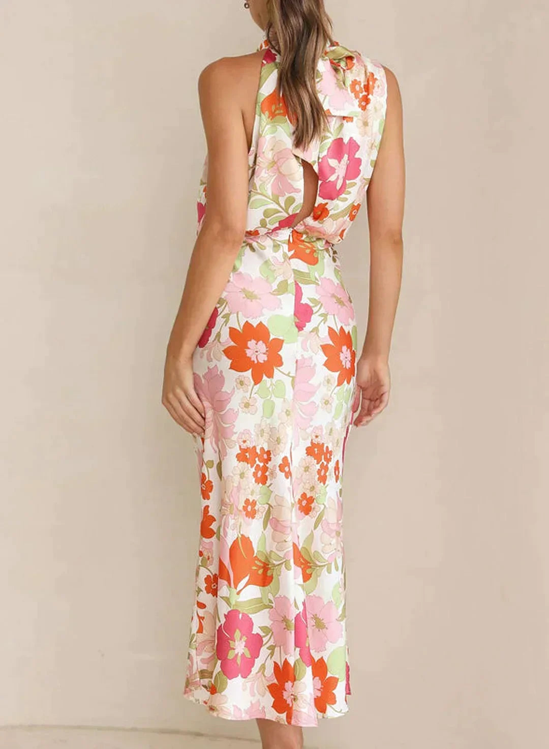 Zaira · Vestido floral en A sin mangas – Silvia Morel