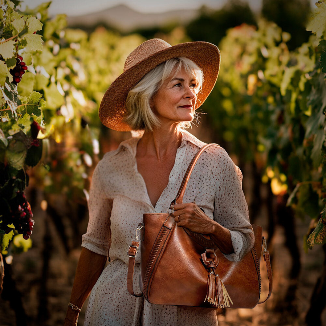 Carmel · Bolso de hombro con flecos – Silvia Morel