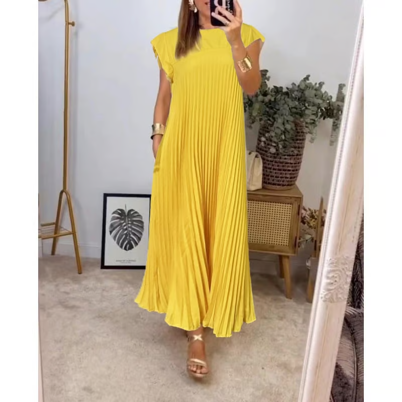 Ximena Plisada · Vestido plisado que estiliza – Silvia Morel
