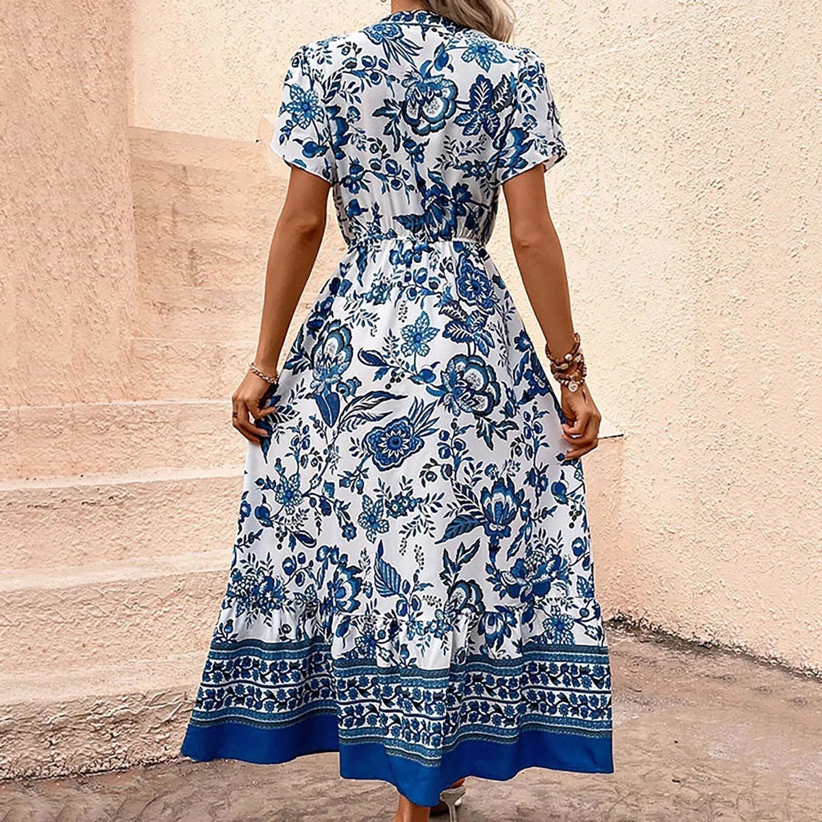 Ada · Vestido largo floral de verano – Silvia Morel