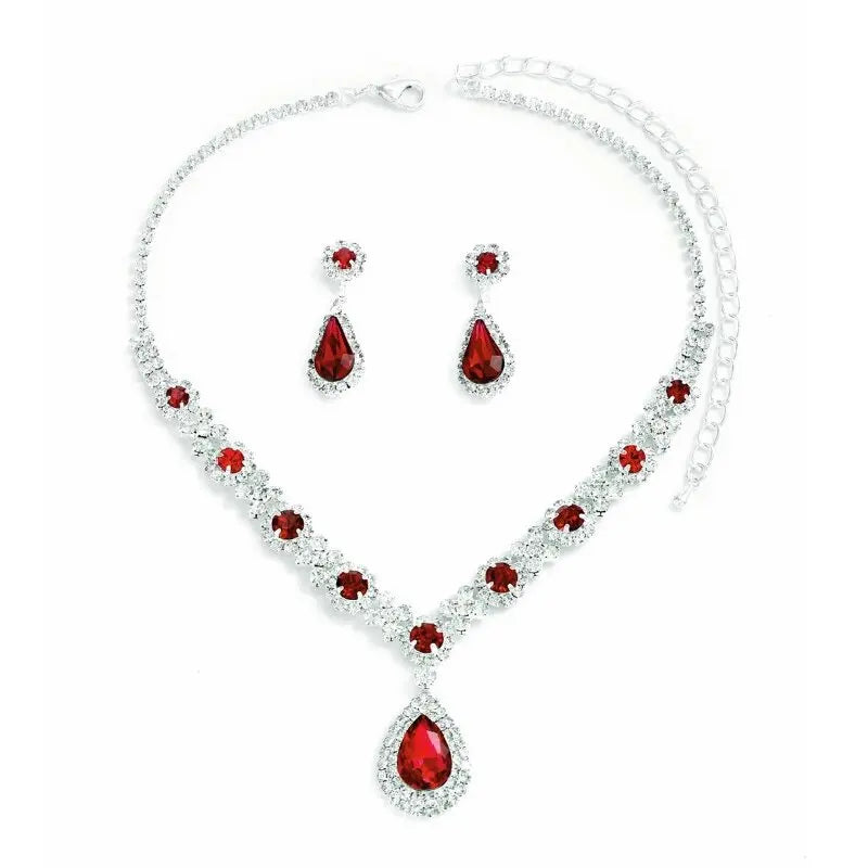 Coral · Conjunto de collar y pendientes de cristal – Silvia Morel