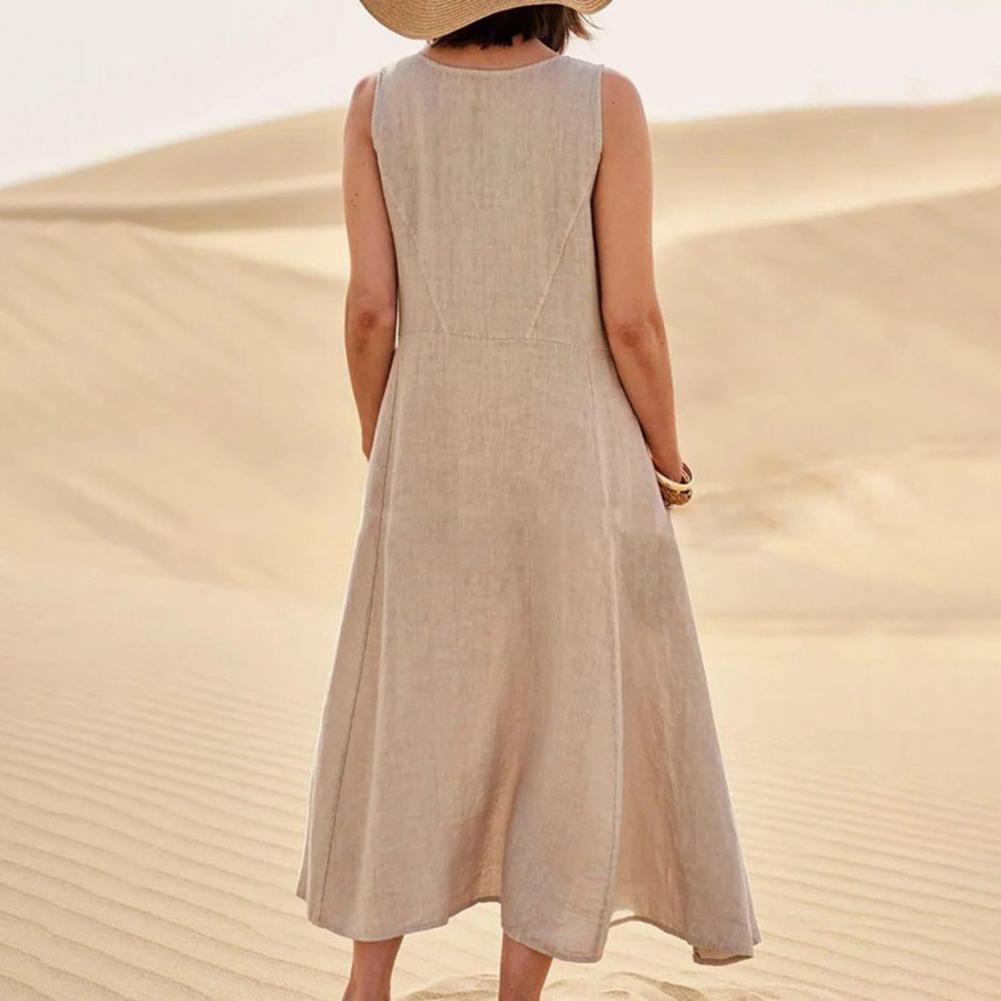 Delantal · Vestido de aire natural con bolsillo – Silvia Morel