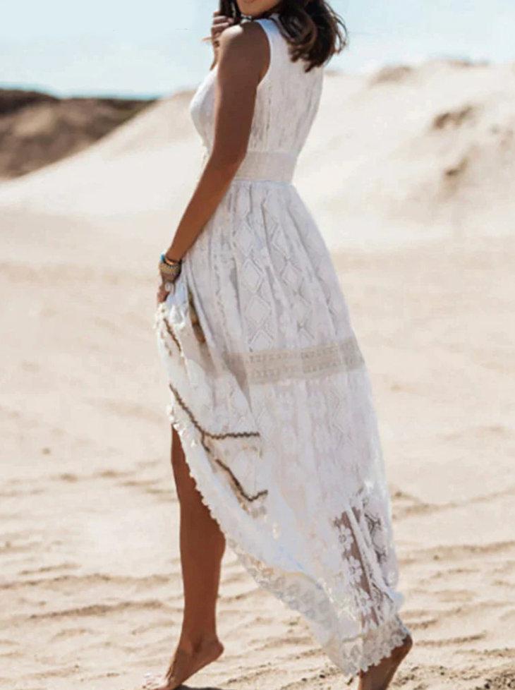 Nube Blanca · Vestido bohemio claro – Silvia Morel
