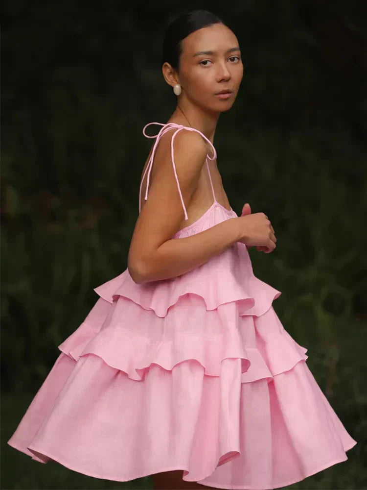 Priscila · Vestido con volantes – Silvia Morel
