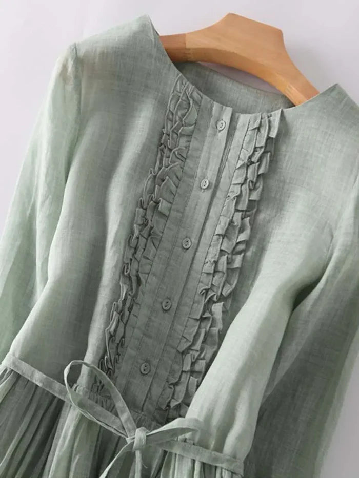 Inés · Vestido corto de aire natural – Silvia Morel