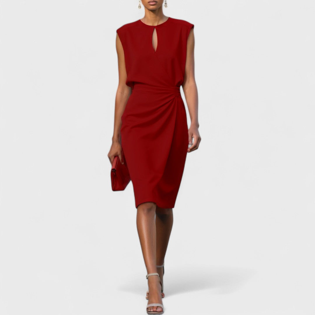 Clara · Vestido midi elegante entallado – Silvia Morel