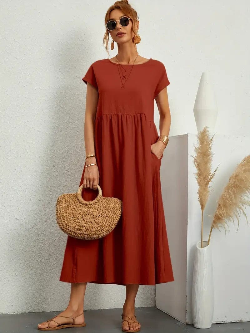 Teresa · Vestido largo casual con bolsillos – Silvia Morel