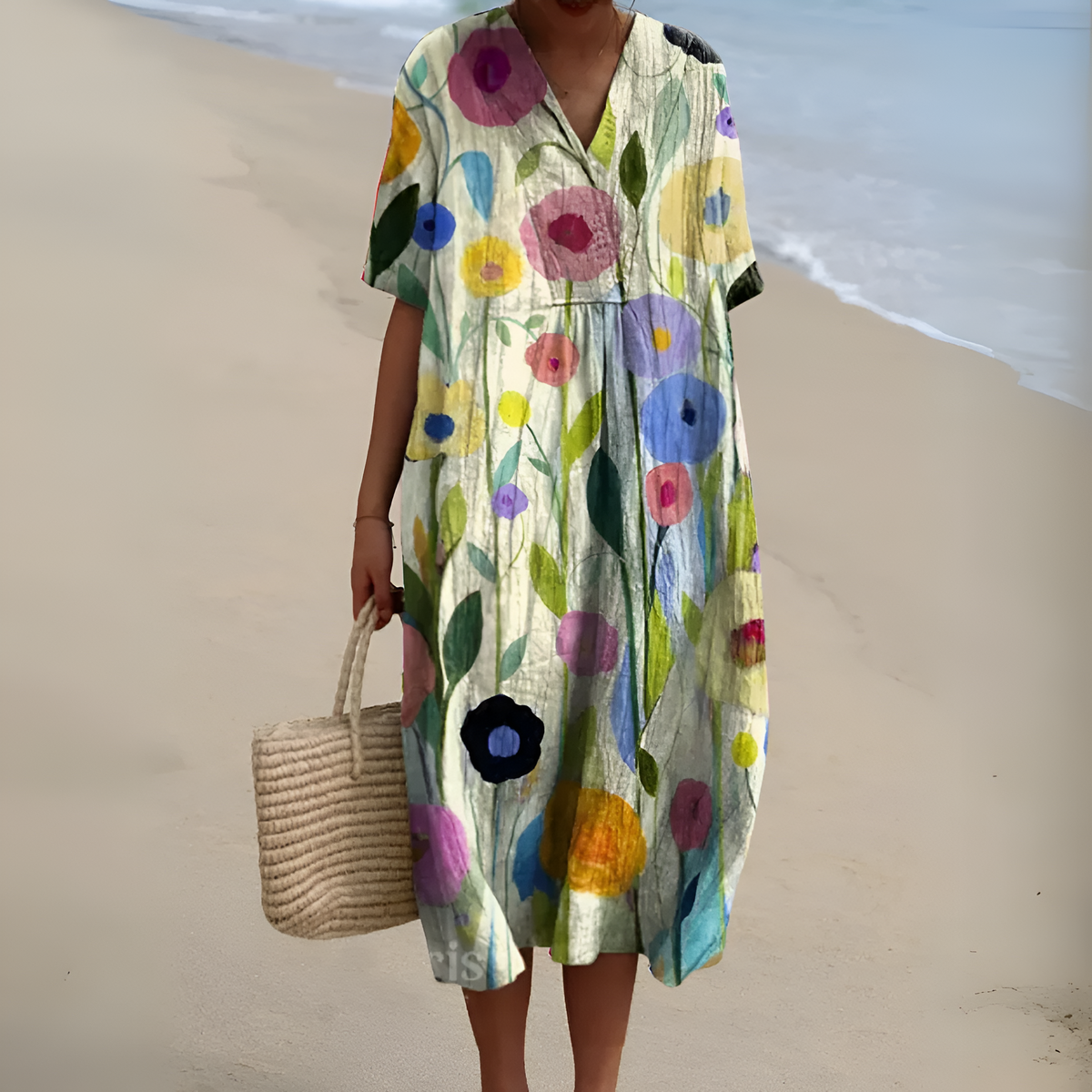 Peonía · Vestido estampado fluido – Silvia Morel
