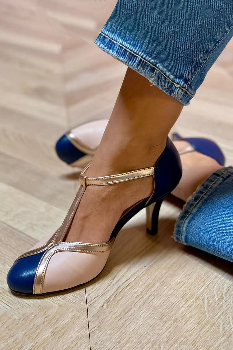Salomé · Sandalias de tacón con tira en T – Silvia Morel