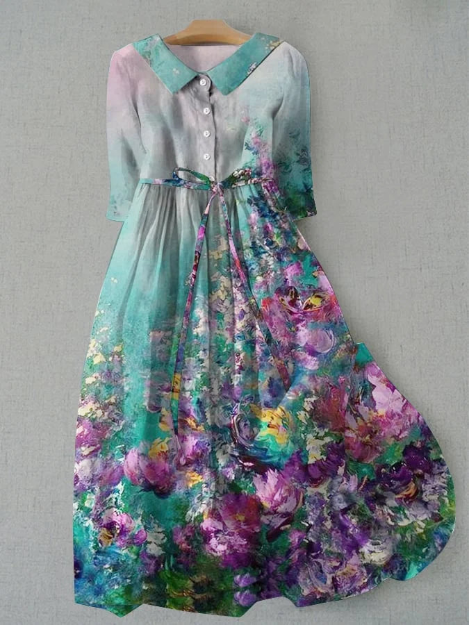 Violeta · Vestido midi floral vintage – Silvia Morel