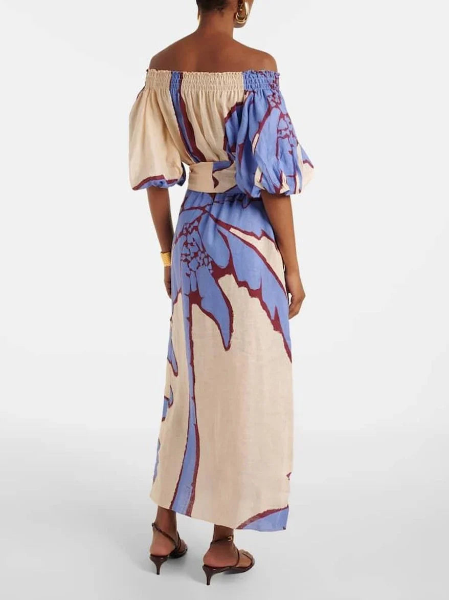 Palmira · Vestido largo casual de hojas – Silvia Morel