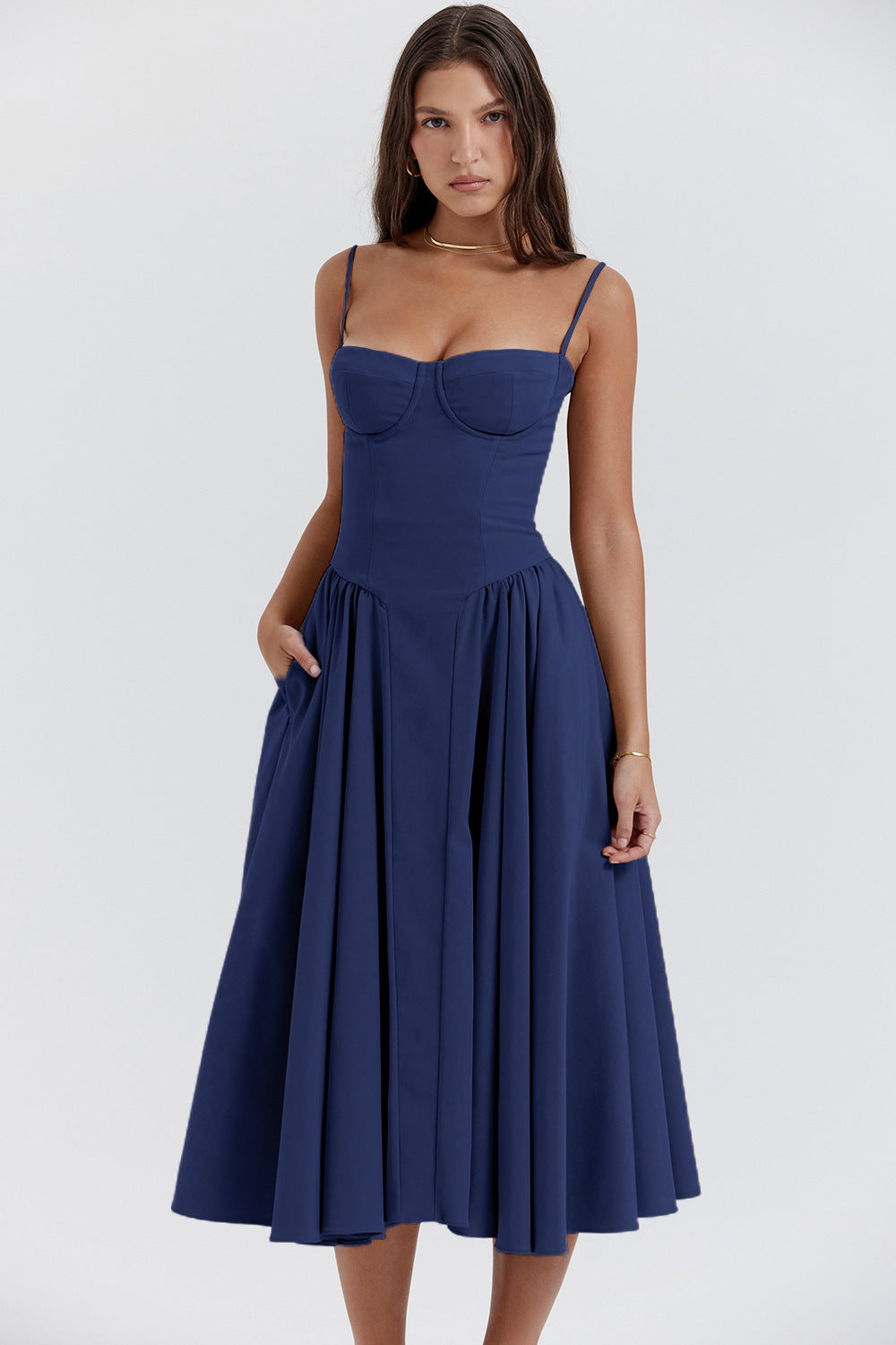 Emilia · Vestido midi retro de tirantes – Silvia Morel