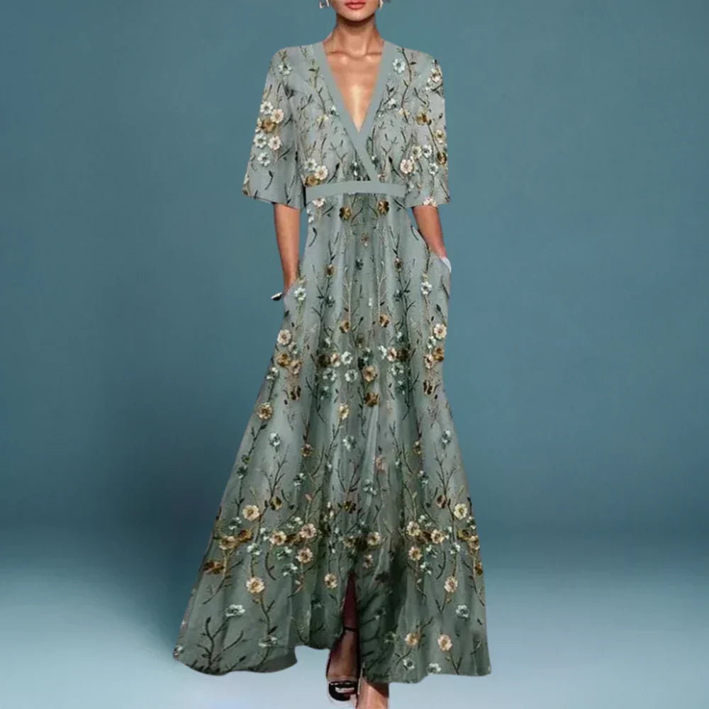 Lola · Vestido largo estampado – Silvia Morel