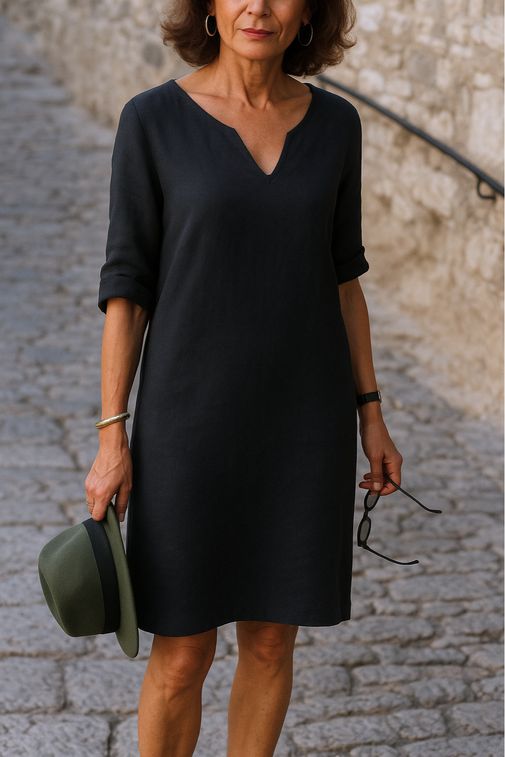Soraya · Vestido fluido con escote en V – Silvia Morel