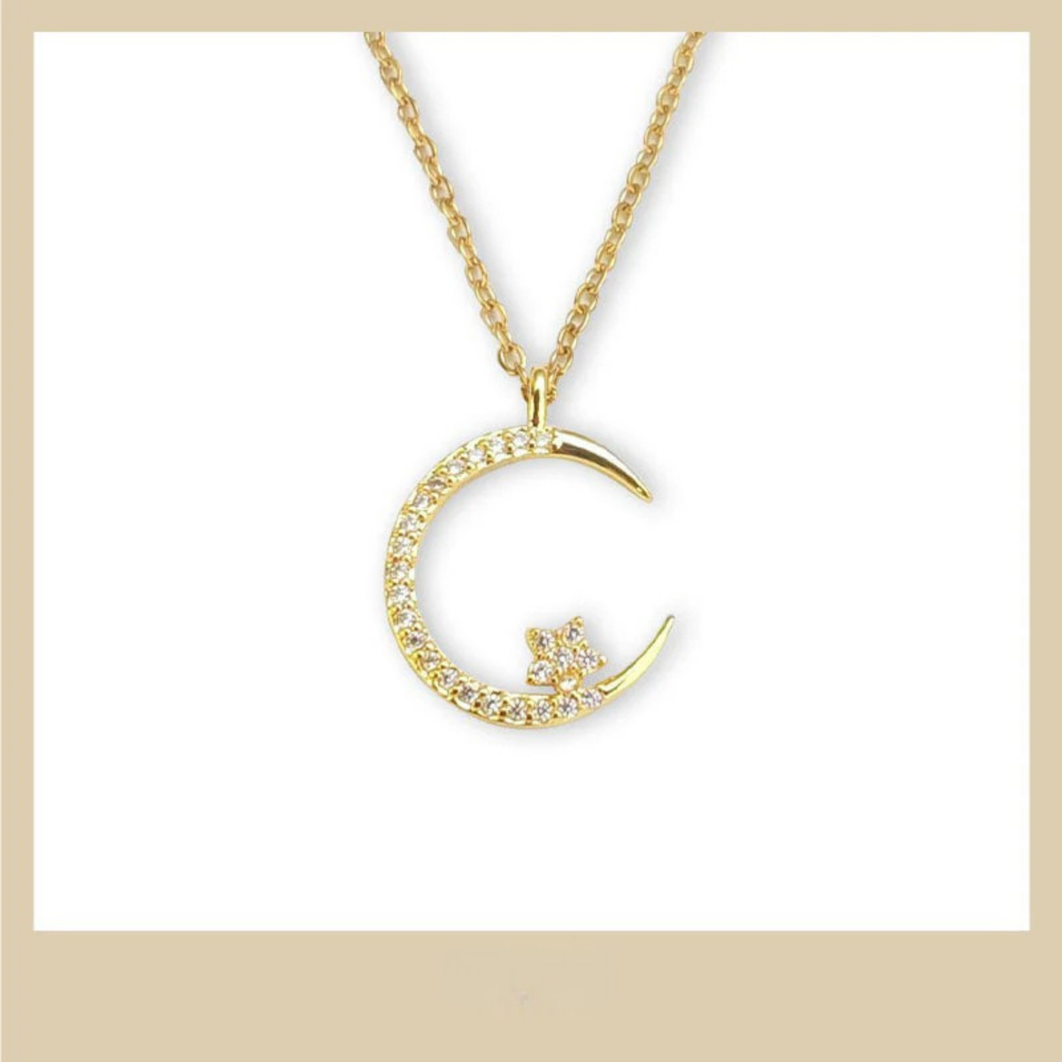 Luz · Collar de luna y estrella – Silvia Morel