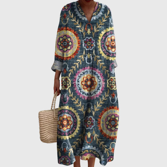 Brezo · Vestido estampado fluido – Silvia Morel