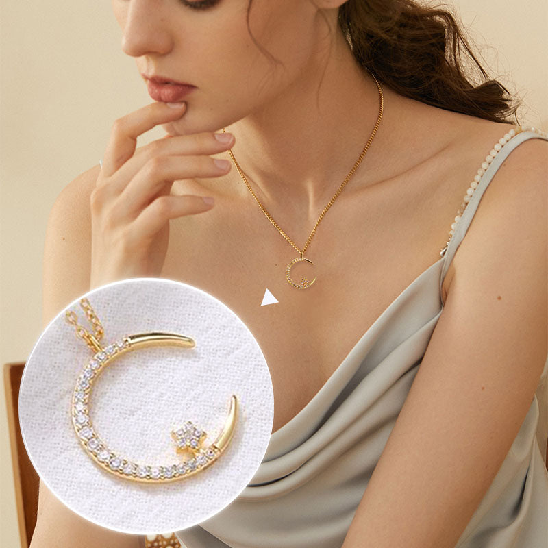Luz · Collar de luna y estrella – Silvia Morel