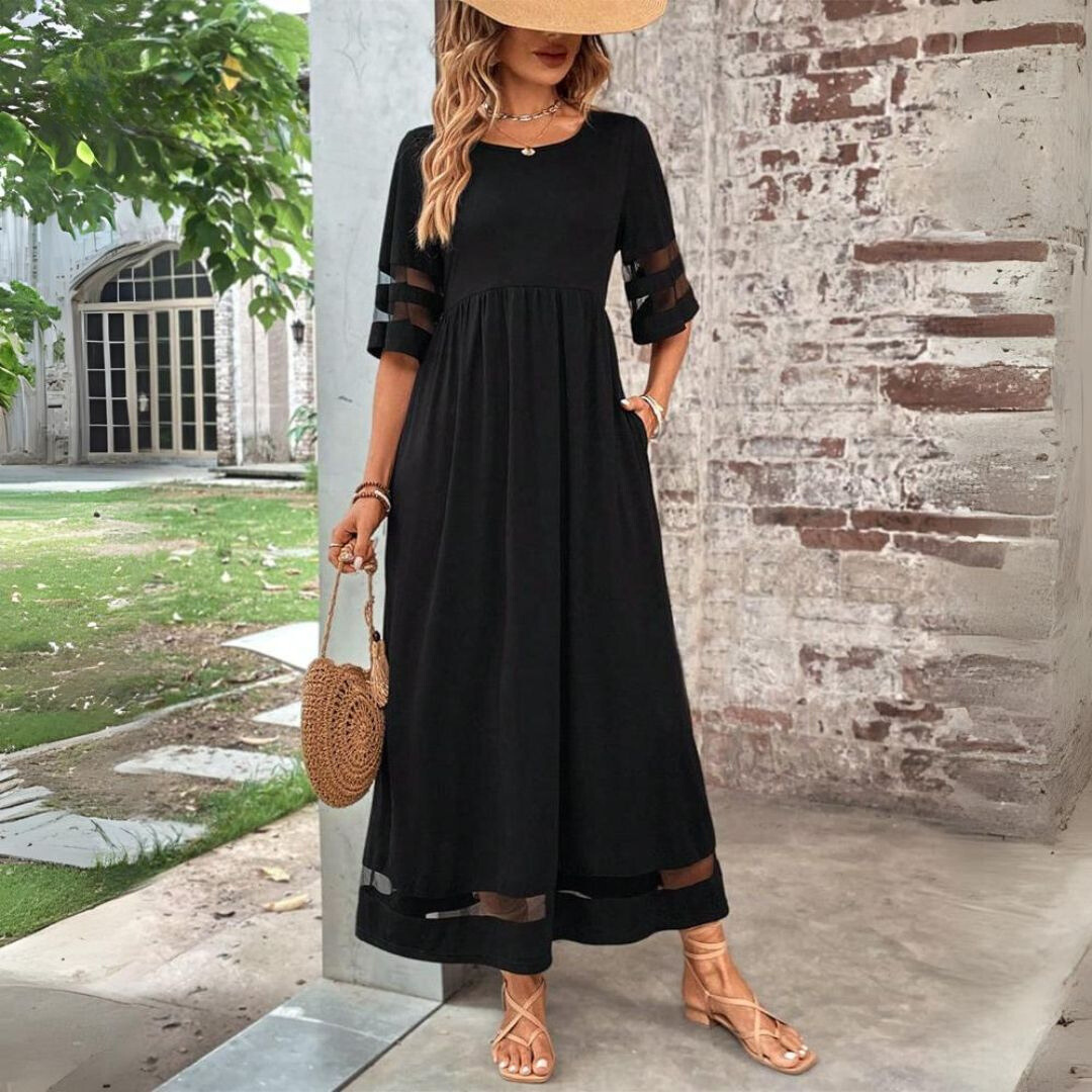Arantxa · Vestido elegante de escote redondo – Silvia Morel