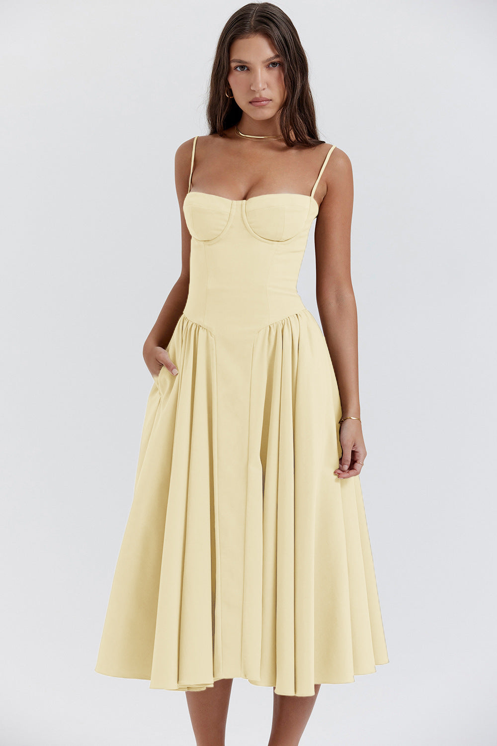 Emilia · Vestido midi retro de tirantes – Silvia Morel