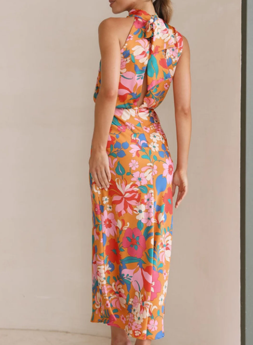 Zaira · Vestido floral en A sin mangas – Silvia Morel