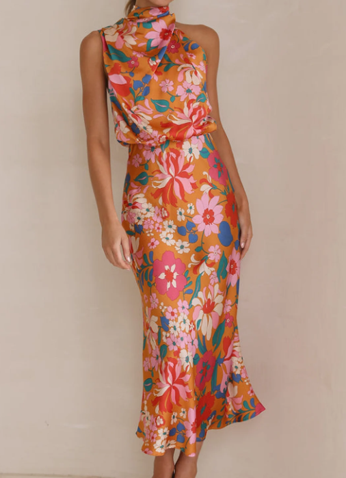 Zaira · Vestido floral en A sin mangas – Silvia Morel
