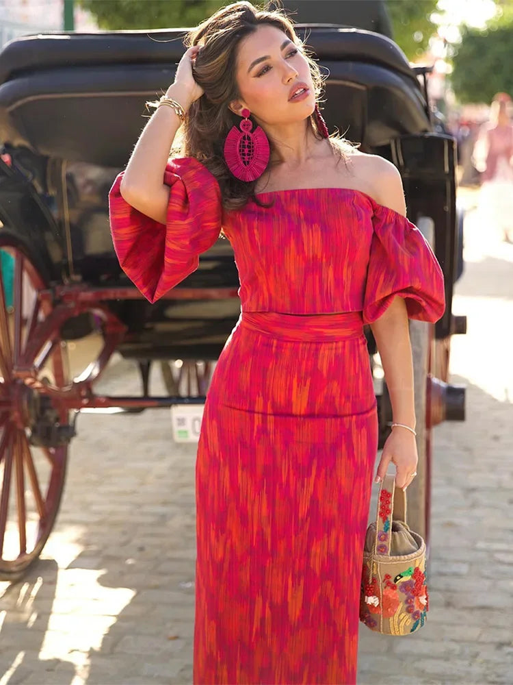 Felisa · Vestido con mangas abullonadas – Silvia Morel