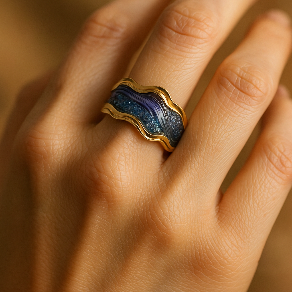 Anémona · Anillo vintage de océano – Silvia Morel