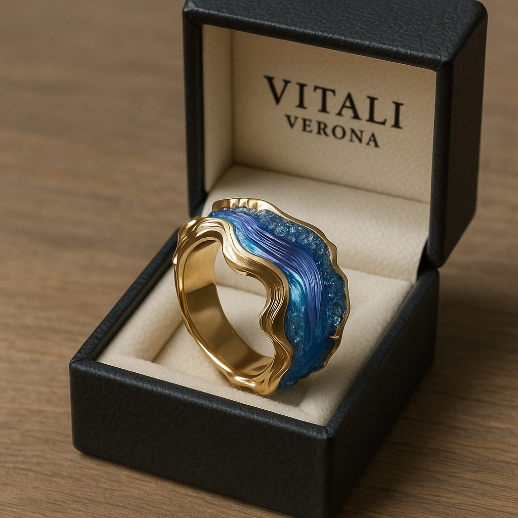 Anémona · Anillo vintage de océano – Silvia Morel