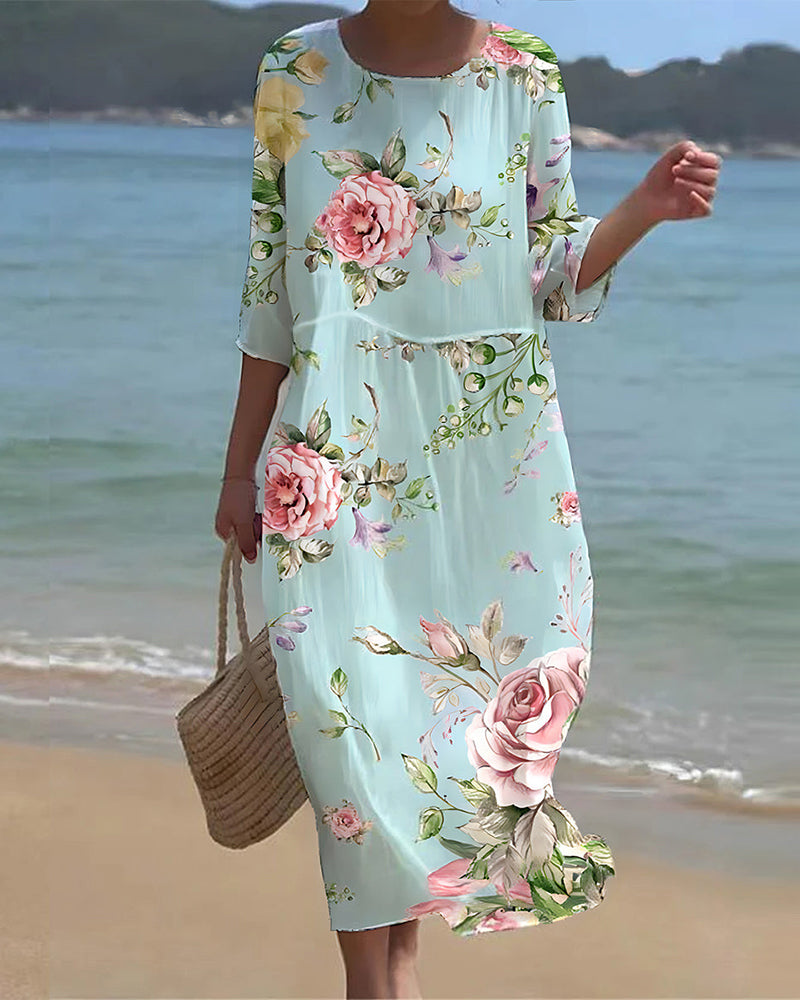 Sandra · Vestido estampado ligero de verano – Silvia Morel