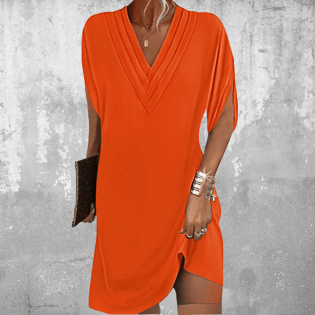 Lilian · Vestido fluido con escote en V – Silvia Morel
