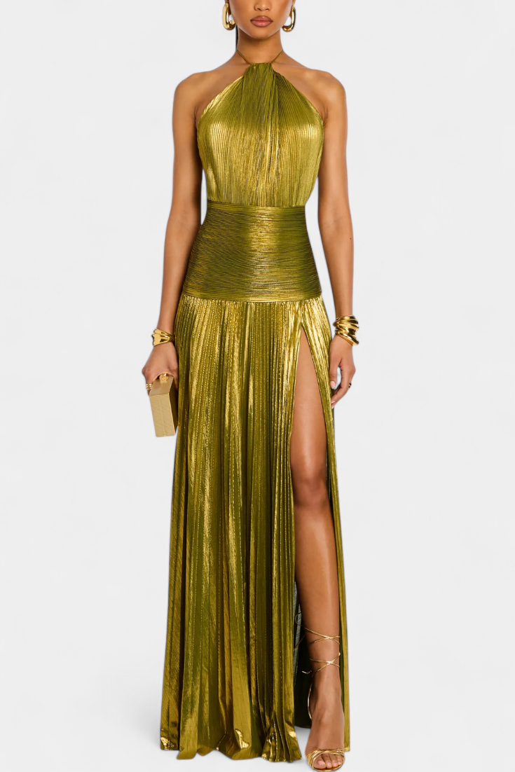 Antonella · Vestido de noche metalizado – Silvia Morel