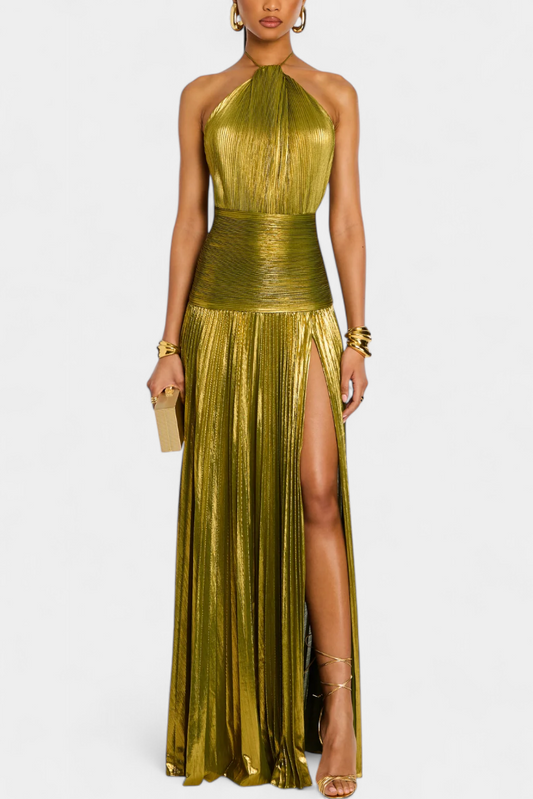 Antonella · Vestido de noche metalizado – Silvia Morel