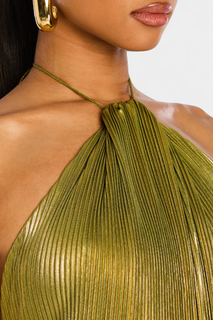 Antonella · Vestido de noche metalizado – Silvia Morel