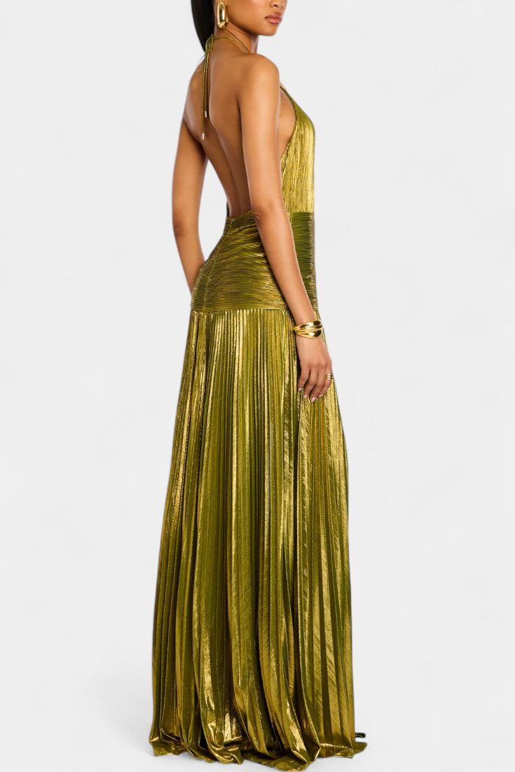 Antonella · Vestido de noche metalizado – Silvia Morel