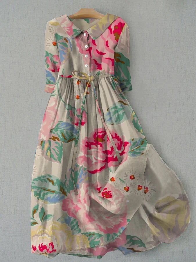 Aída · Vestido retro con cordón y encaje – Silvia Morel