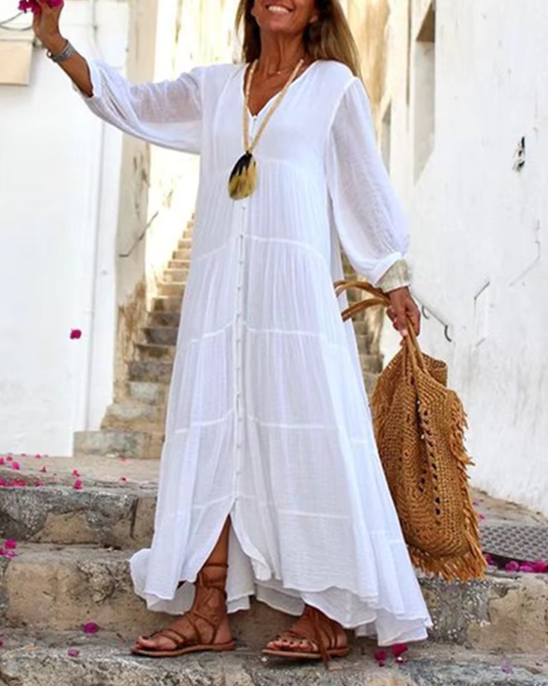 Gisell · Vestido boho de aire natural – Silvia Morel