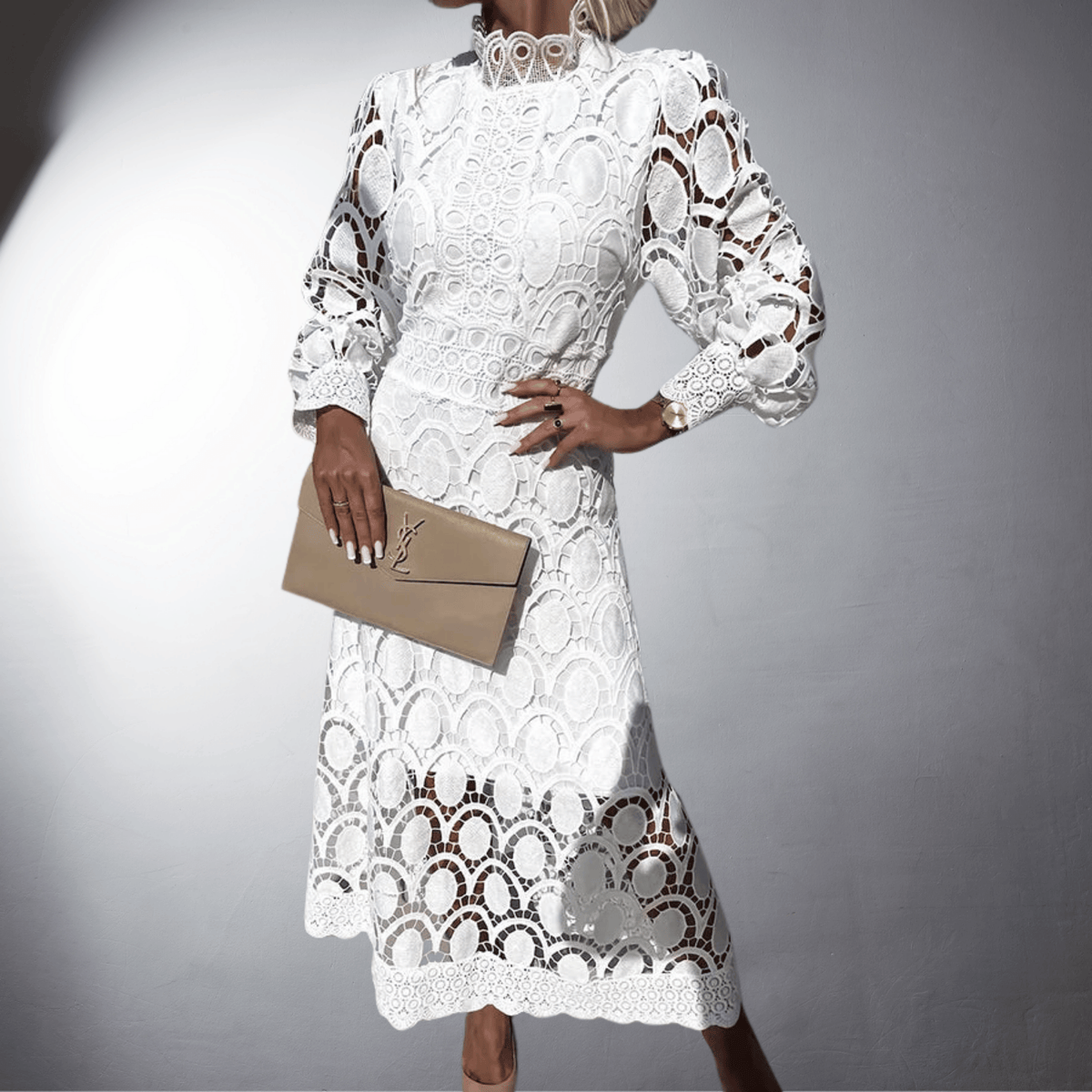 Berenice · Vestido largo de encaje – Silvia Morel
