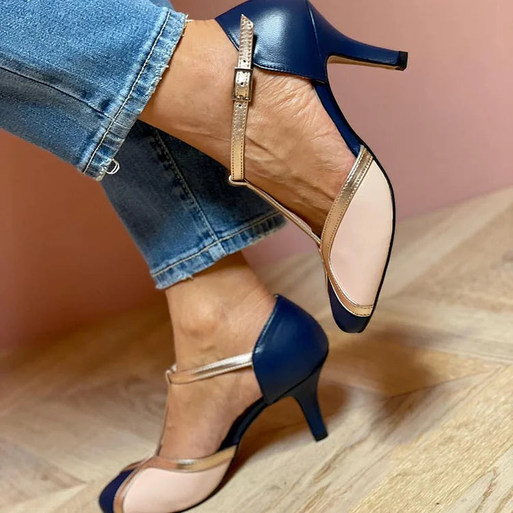 Salomé · Sandalias de tacón con tira en T – Silvia Morel