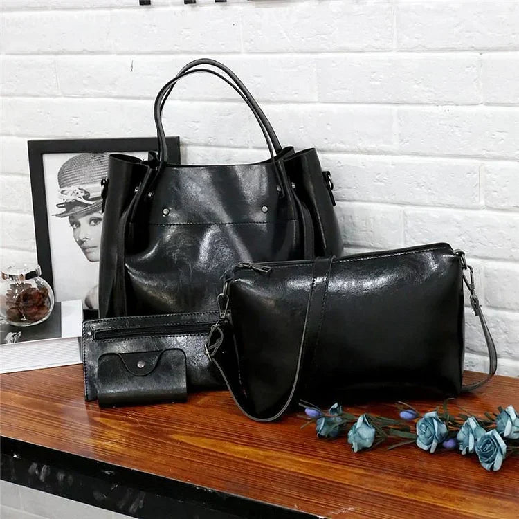 Claudia · Set de bolsos retro de cuatro piezas – Silvia Morel