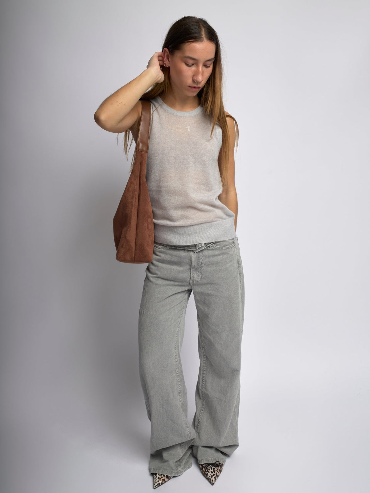 Tiare · Bolso bandolera efecto ante – Silvia Morel