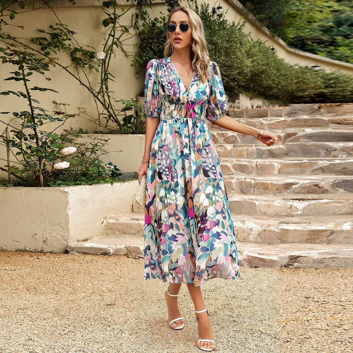 Selena · Vestido largo retro – Silvia Morel