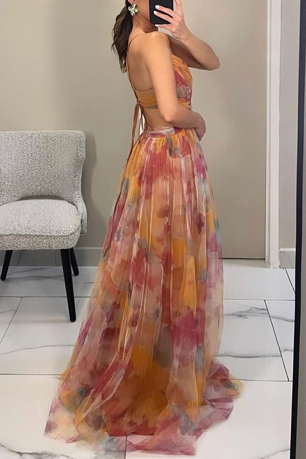 Alba · Vestido largo floral – Silvia Morel