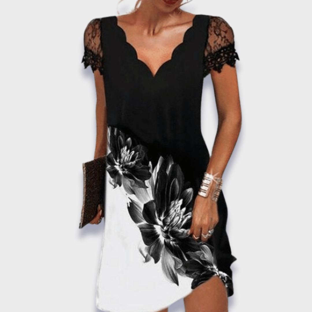 Idoia · Vestido elegante estampado – Silvia Morel
