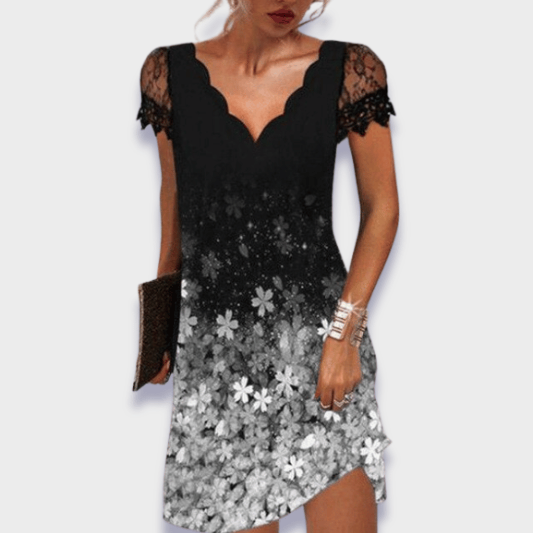 Idoia · Vestido elegante estampado – Silvia Morel