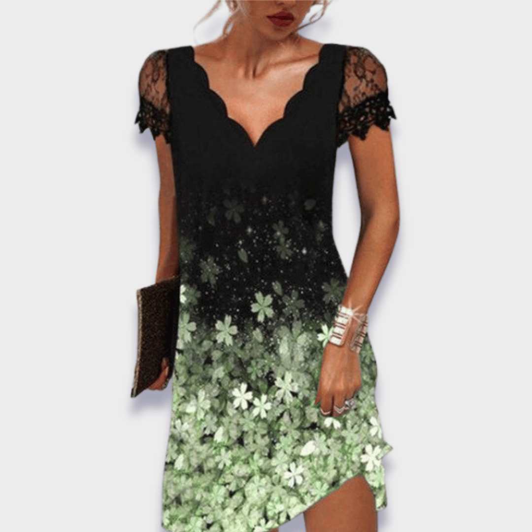 Idoia · Vestido elegante estampado – Silvia Morel