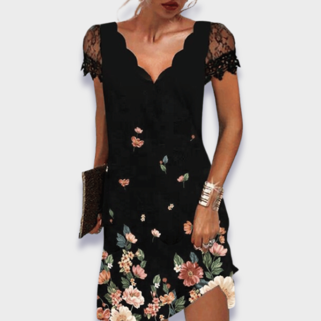 Idoia · Vestido elegante estampado – Silvia Morel