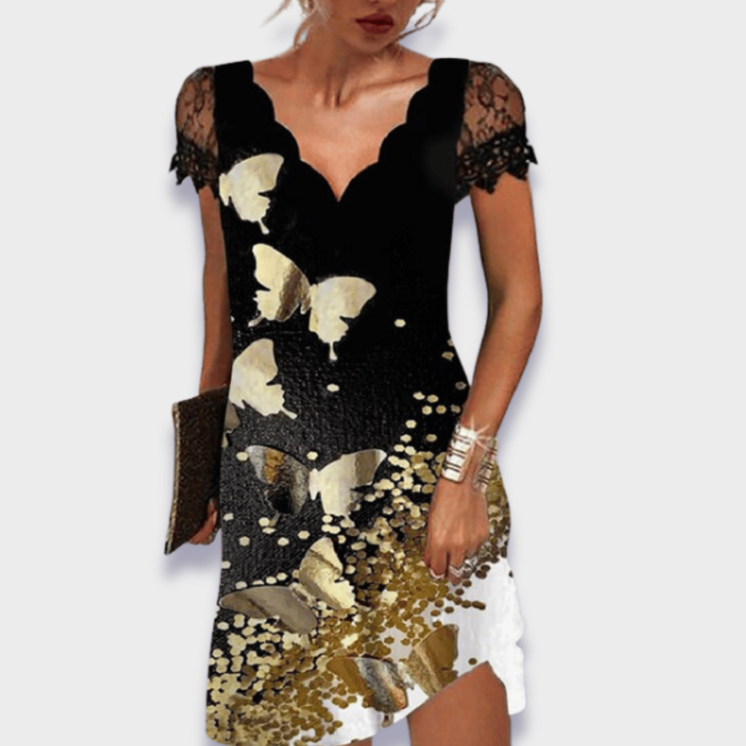 Idoia · Vestido elegante estampado – Silvia Morel