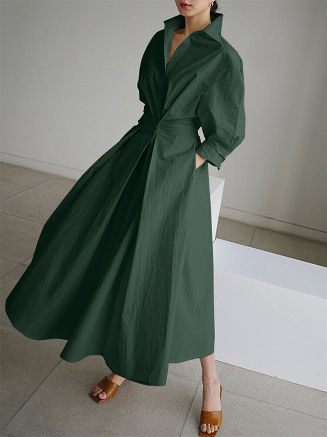 Elba · Vestido midi abotonado – Silvia Morel