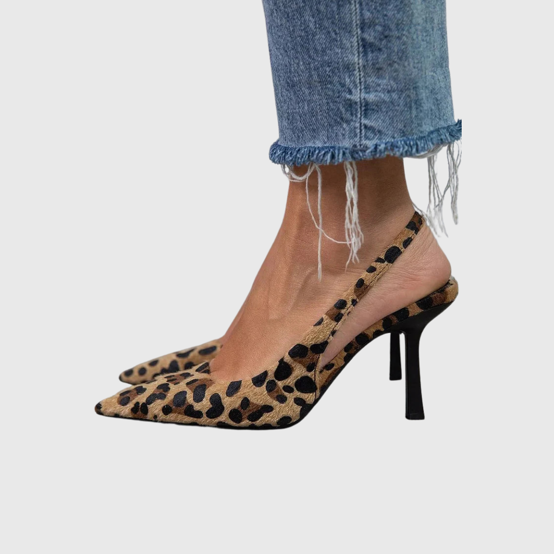 Hortensia · Zapatos de tacón de leopardo – Silvia Morel